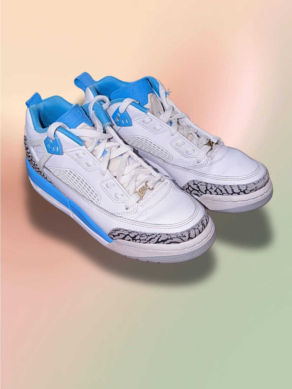 Jordan Spizike Low UNC GS White University Blue FQ3950-141 Size 6.5Y